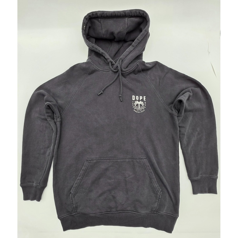 Dope Hoodie Mens L Black Sweatshirt Spellout Snowboard Ski Mountain Sweater